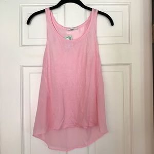 Light Pink Sheer Back Tank Top